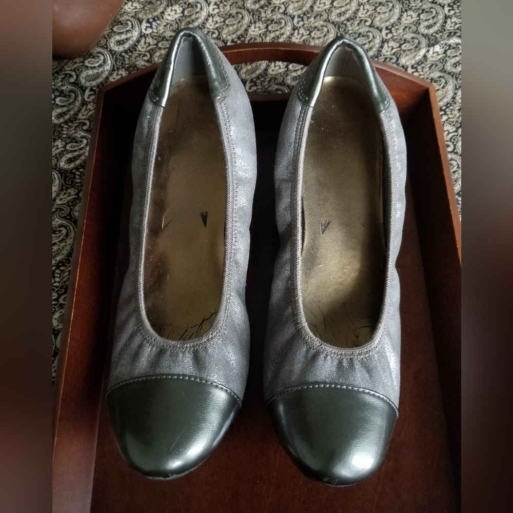 Silver/Pewter DKNY Wedges
